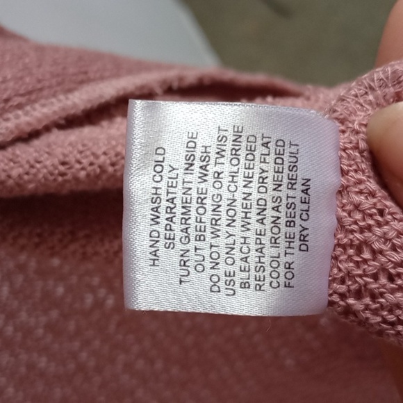 Large - Pink Rose - Loose Fitted Open Cardigan - Mauve/Light Pink - Soft… - Picture 10 of 10